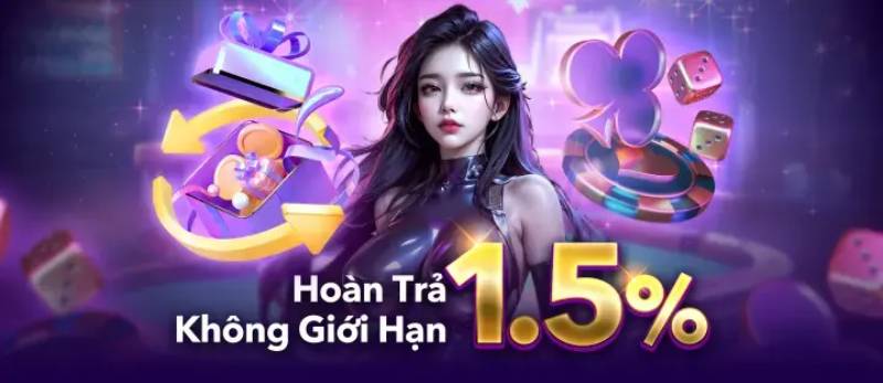 Hoàn trả không giới hạn 1.5%