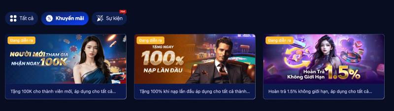 Khuyến mãi hấp dẫn cho người chơi